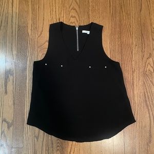 Naked Zebra Black Sleeveless Top